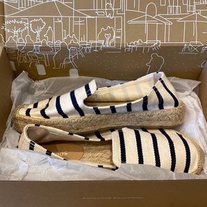 Soludos canvas platform smoking slipper